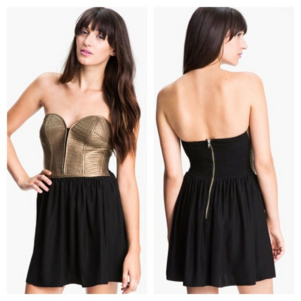 new Parker Leather Corset Formal Evening Dress